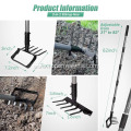 Hot sale Stirrup Hoe and 5-Tines Rake Weeding Action Hoe with adjustable Metal Handle garden hand hoe tool